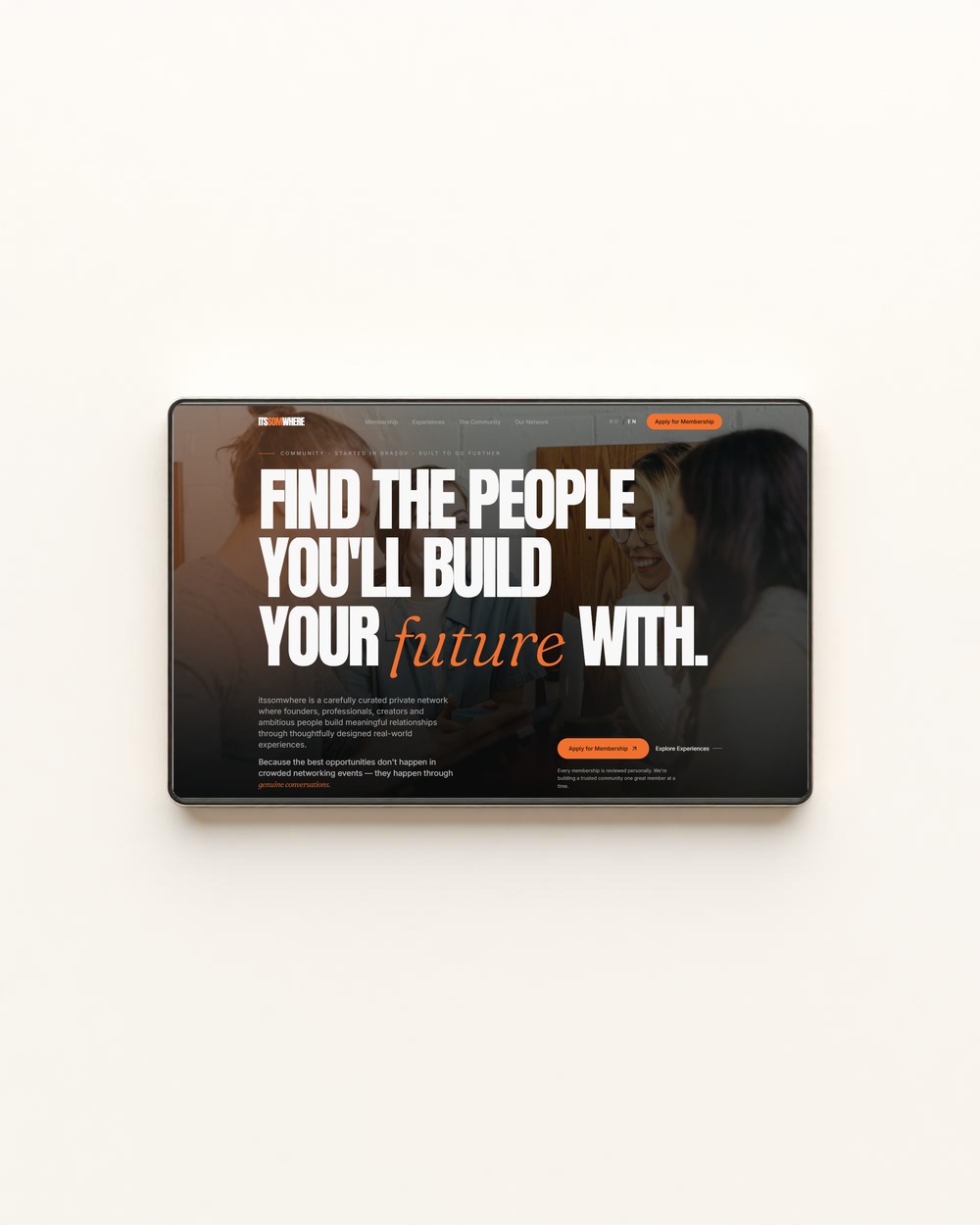 The itssomwhere platform, live at itssomwhere.com